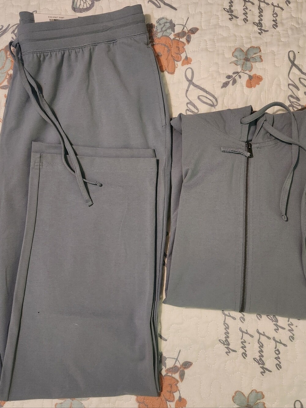 Style & Co. Plus Light Blue Zip-Up Track Jacket Suit